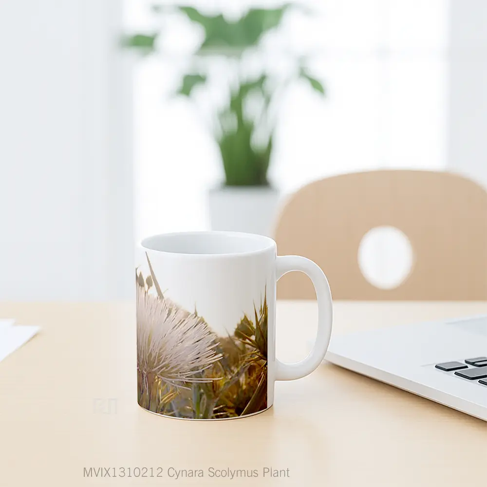 Mug Cynara Scolymus Plant Gelas Keramik Unik - All-side / Desain
