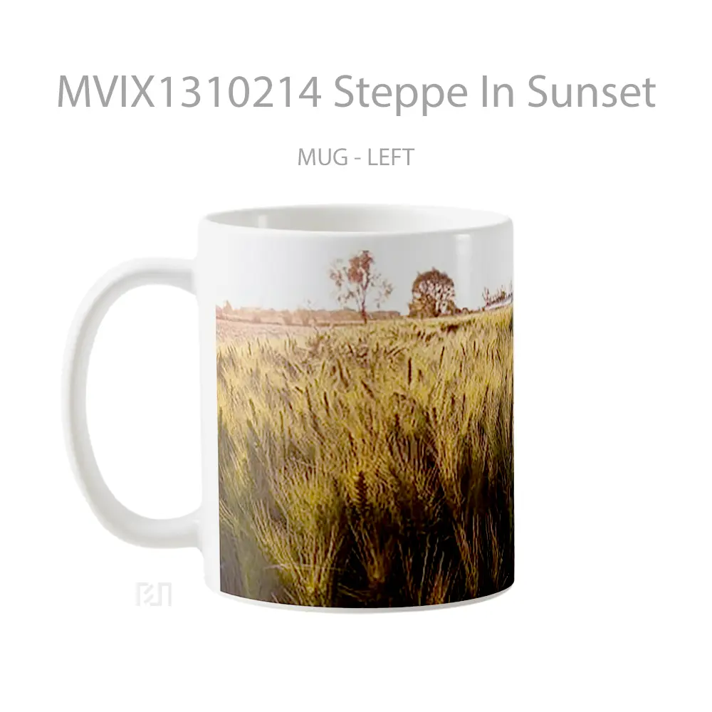 Mug Steppe In Sunset Gelas Pemandangan Alam - All-side / Desain