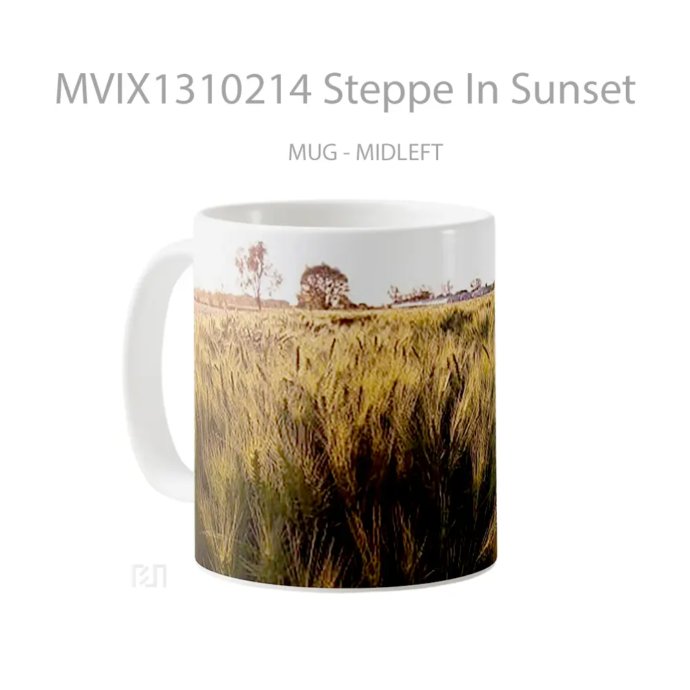 Mug Steppe In Sunset Gelas Pemandangan Alam - All-side / Desain
