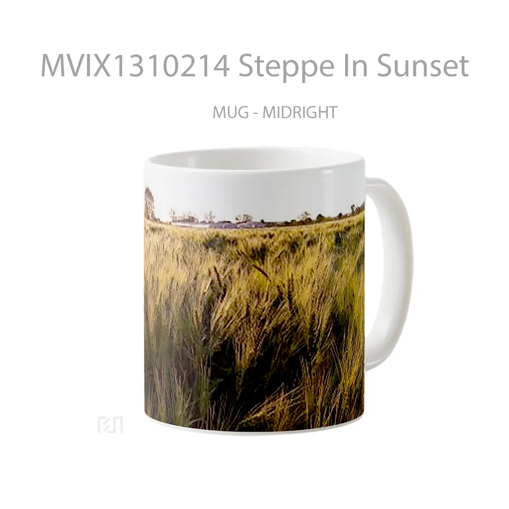Mug Steppe In Sunset Gelas Pemandangan Alam - All-side / Desain