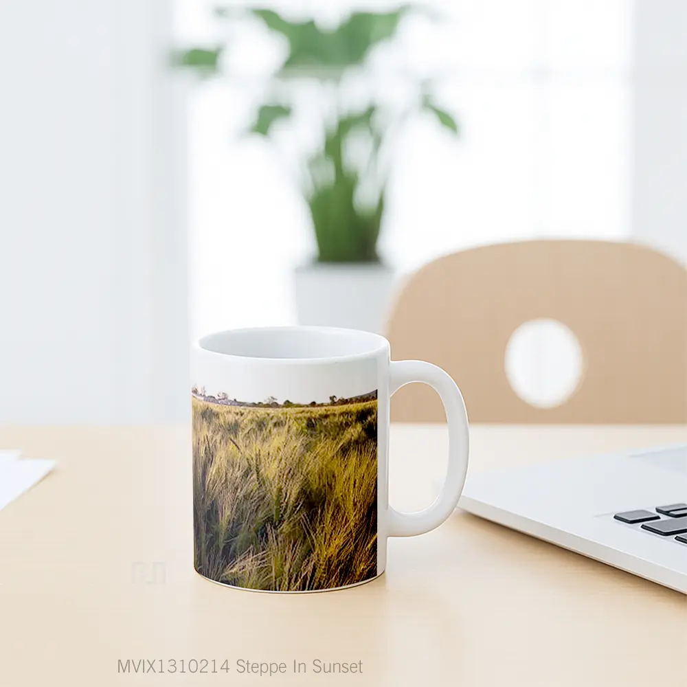 Mug Steppe In Sunset Gelas Pemandangan Alam - All-side / Desain