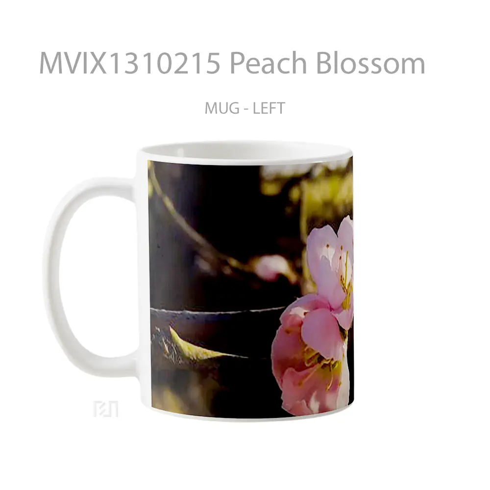 Mug Peach Blossom Gelas Keramik Unik - All-side / Desain