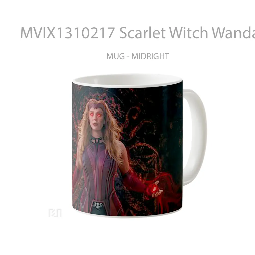 Mug Scarlet Witch Wandavision 2021 Gelas Superhero - All-side / Desain