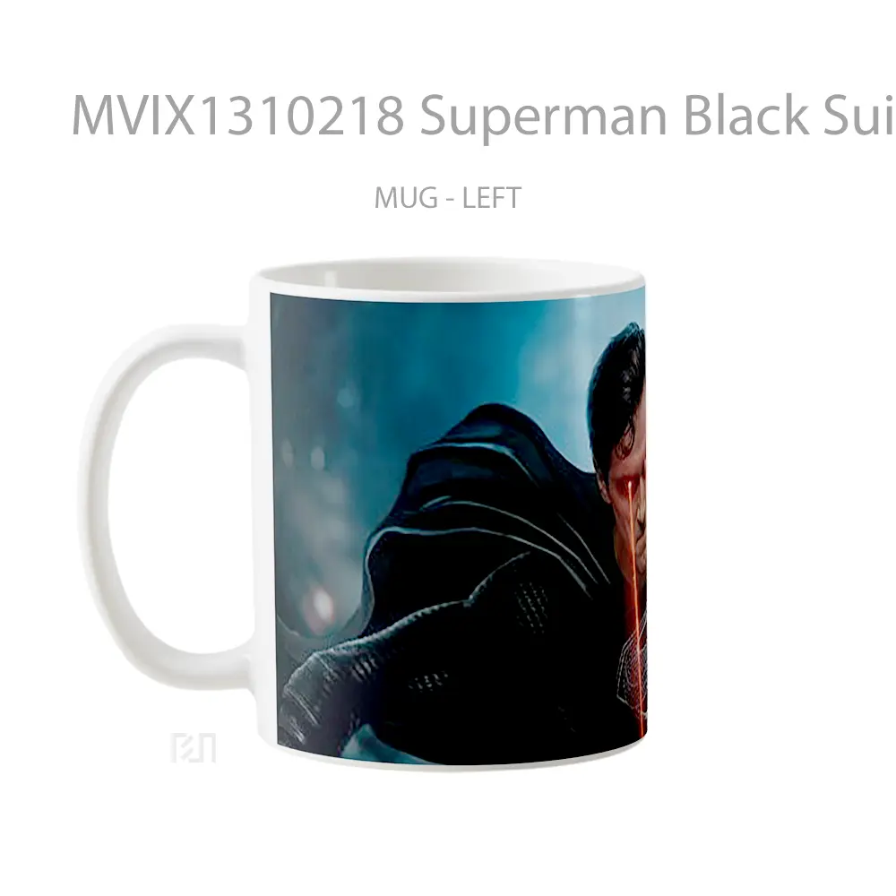 Mug Superman Black Suit Justice League Snyder Cut Gelas Superhero - All-side / Desain