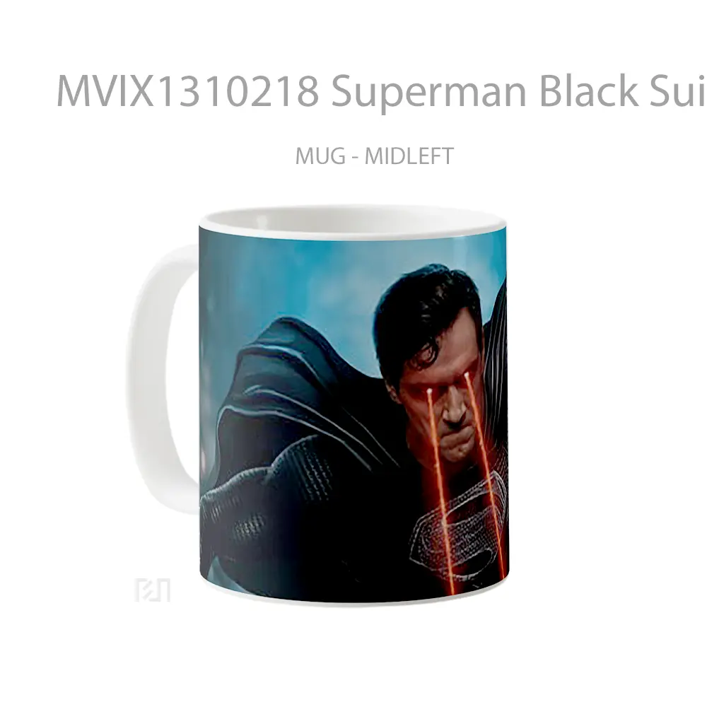 Mug Superman Black Suit Justice League Snyder Cut Gelas Superhero - All-side / Desain