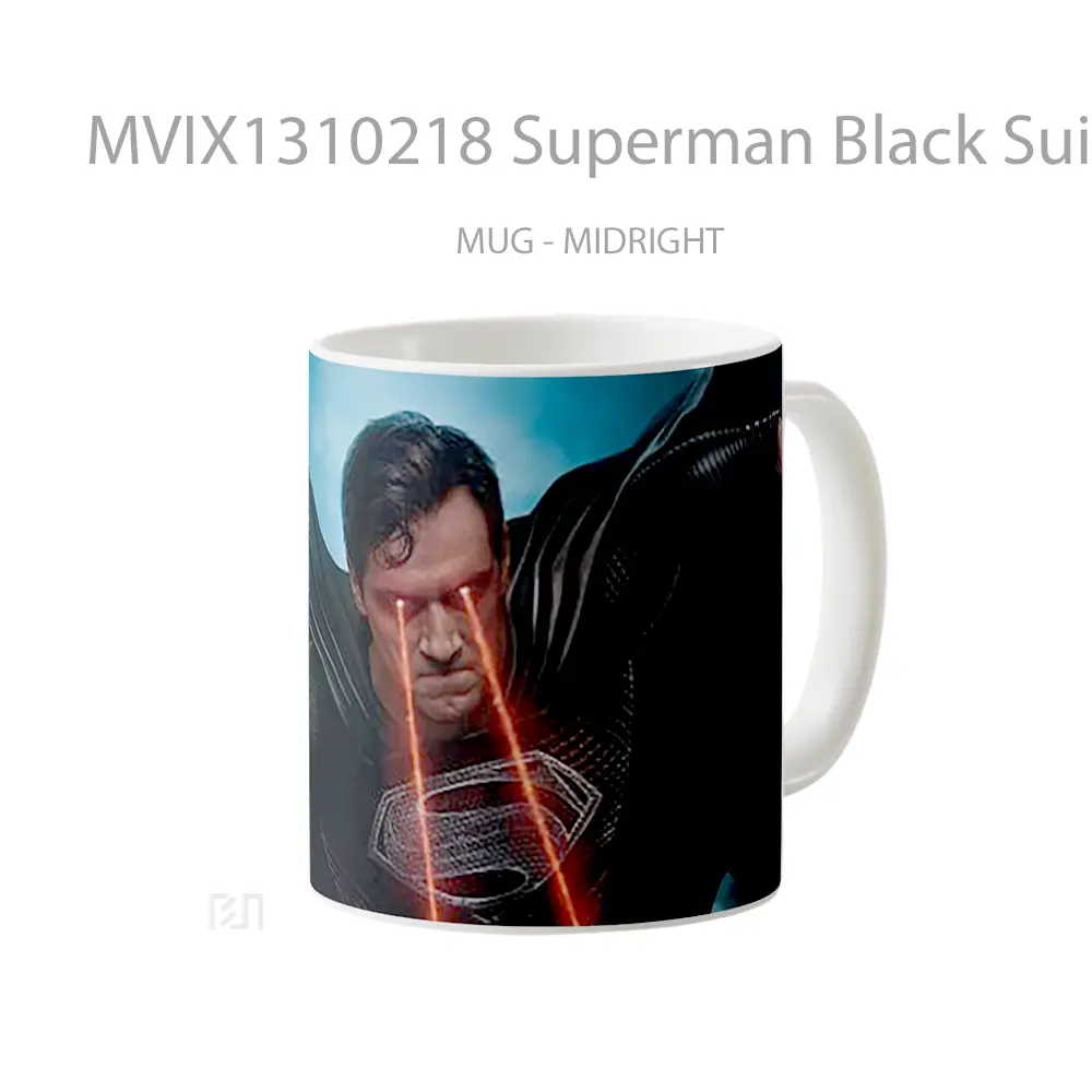 Mug Superman Black Suit Justice League Snyder Cut Gelas Superhero - All-side / Desain