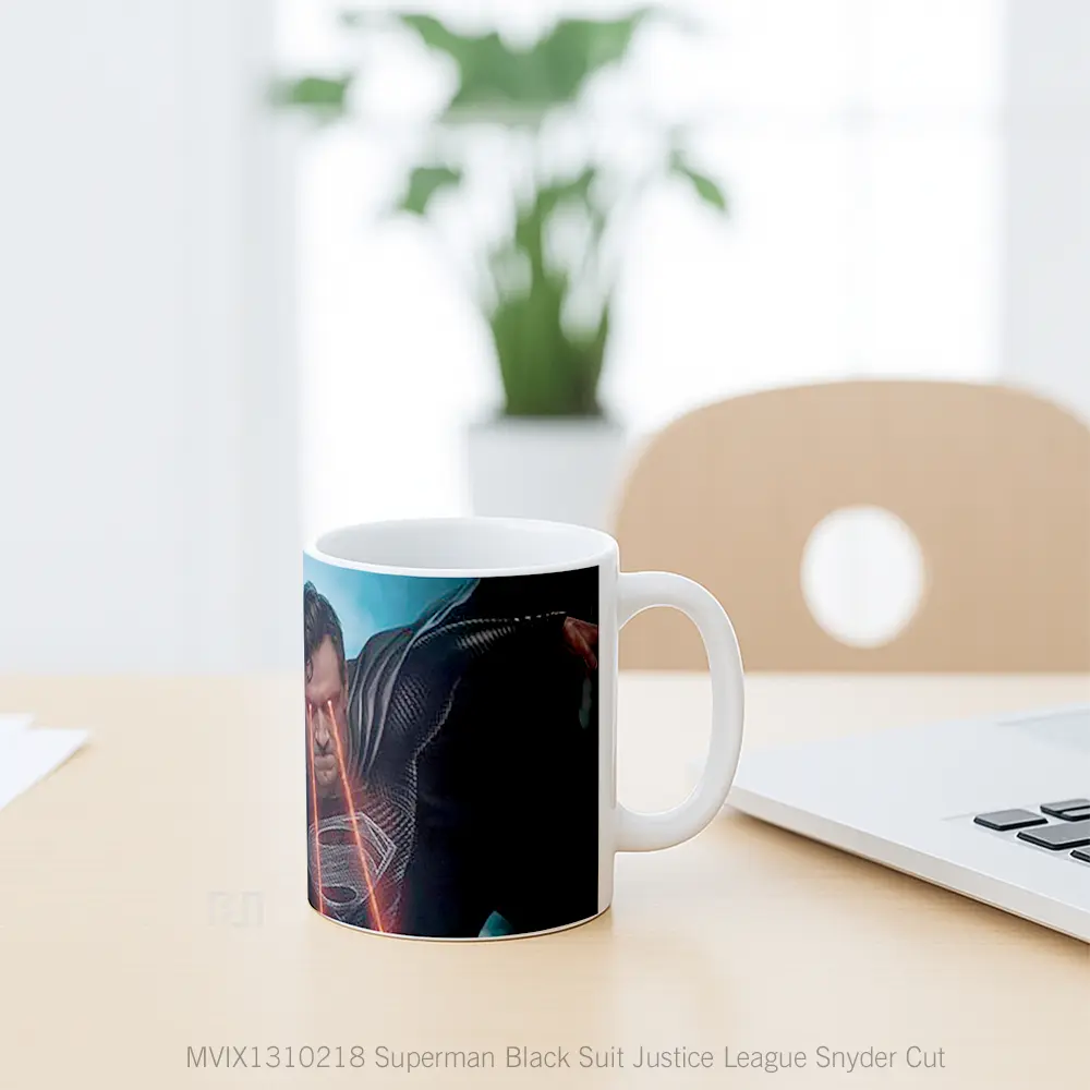 Mug Superman Black Suit Justice League Snyder Cut Gelas Superhero - All-side / Desain