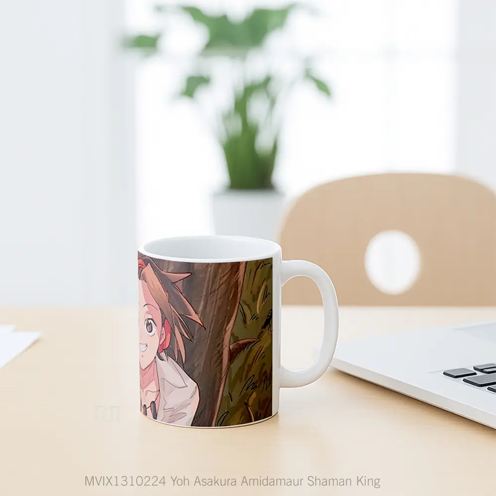 Mug Yoh Asakura Amidamaur Shaman King Gelas Keramik Unik - All-side / Desain