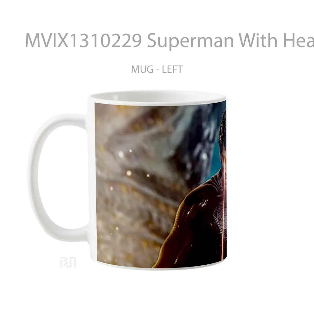 Mug Superman With Heat Vision Gelas Superhero - All-side / Desain
