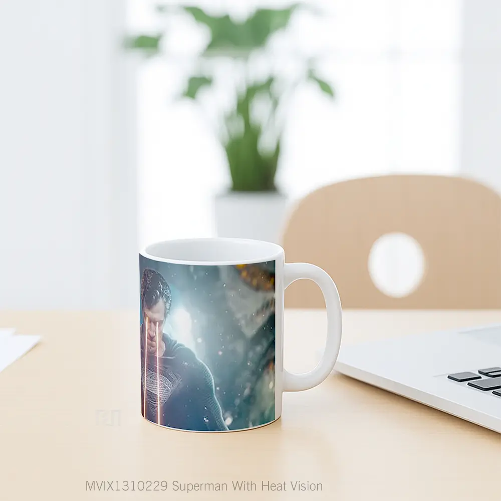 Mug Superman With Heat Vision Gelas Superhero - All-side / Desain