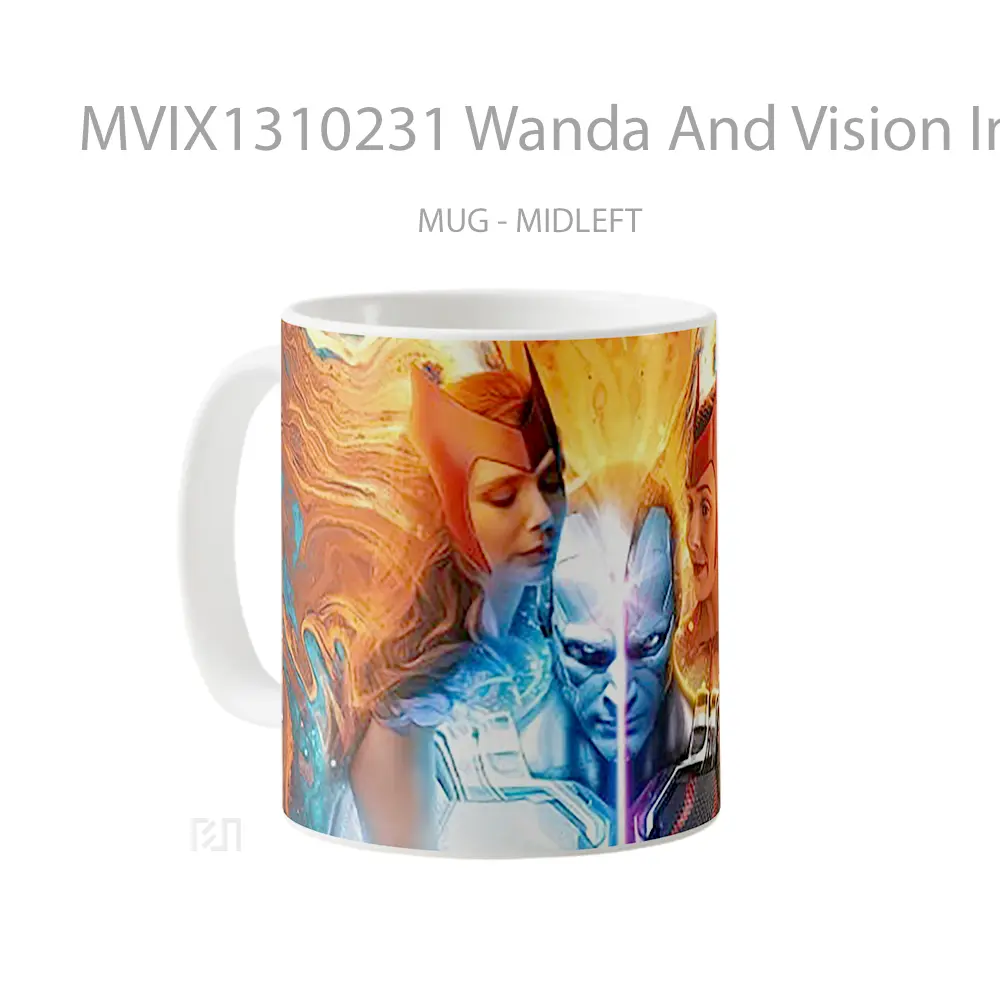 Mug Wanda And Vision In Wandavision Gelas Superhero - All-side / Desain
