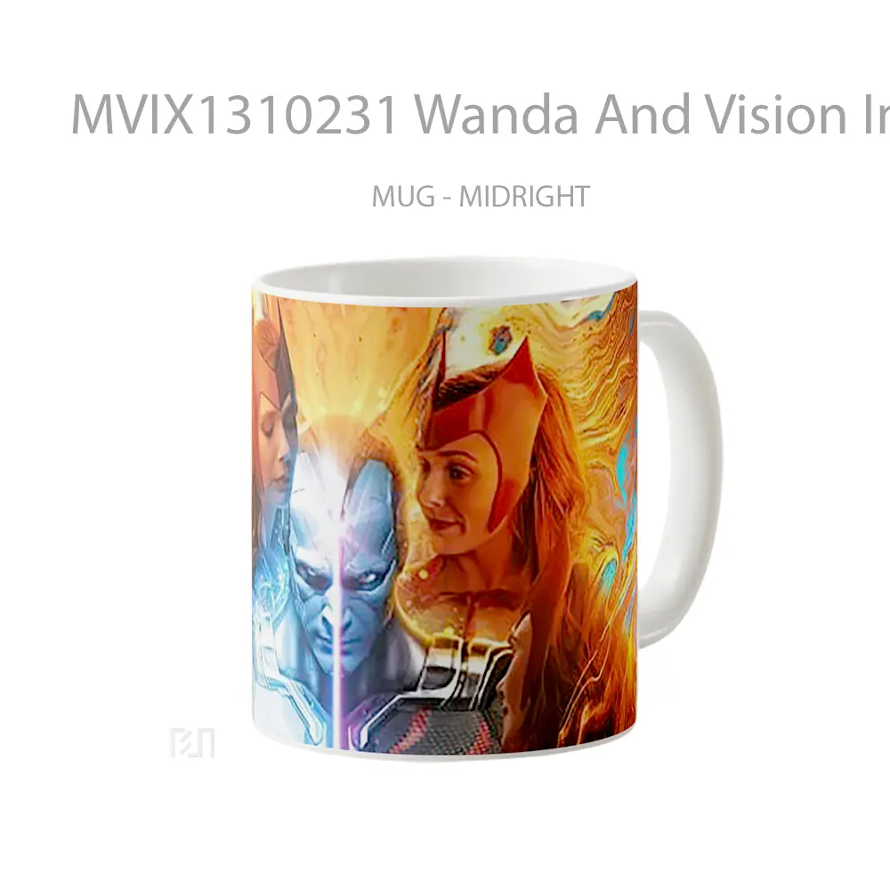 Mug Wanda And Vision In Wandavision Gelas Superhero - All-side / Desain