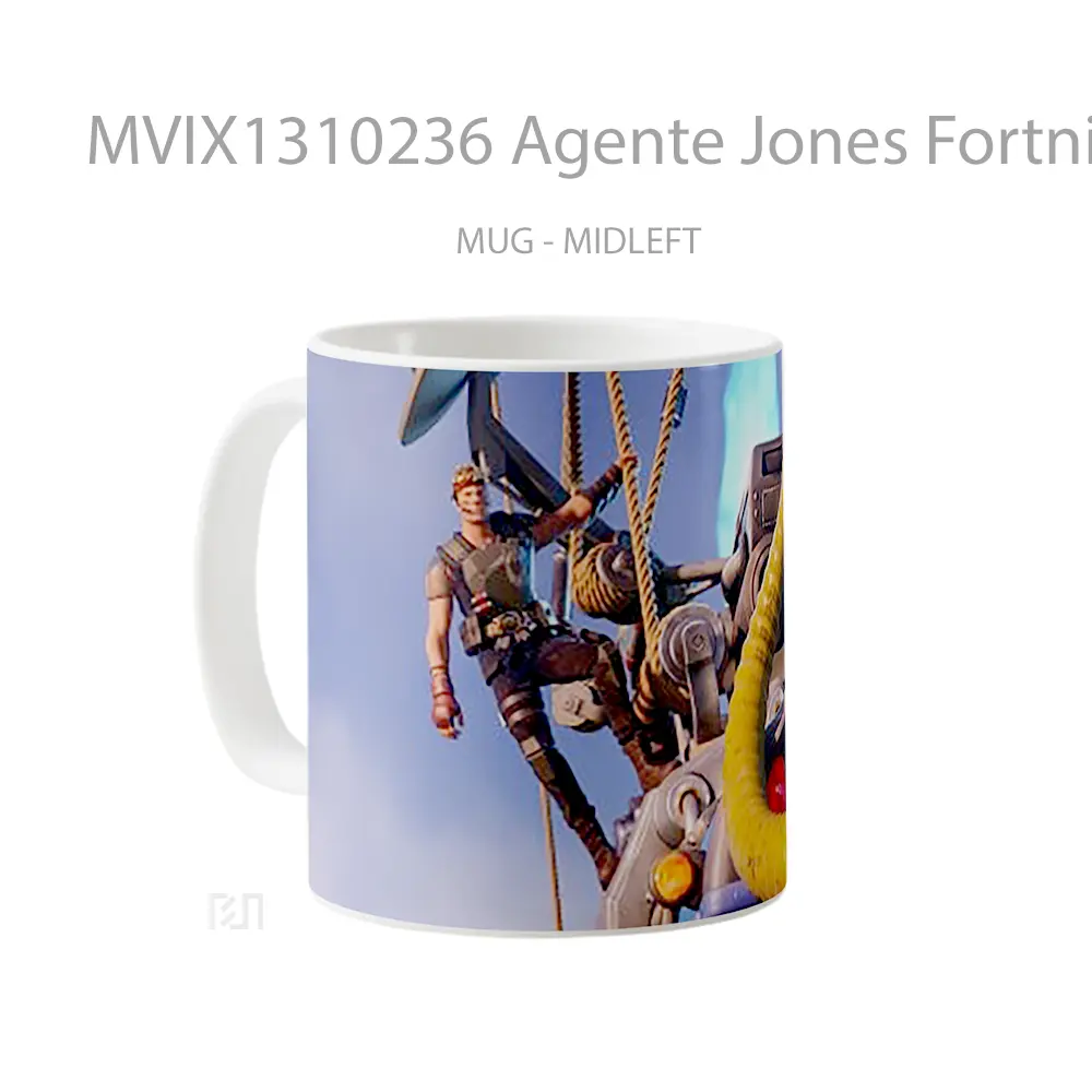 Mug Agente Jones Fortnite Chapter 2 Season 6 Cangkir Gamer - All-side / Desain