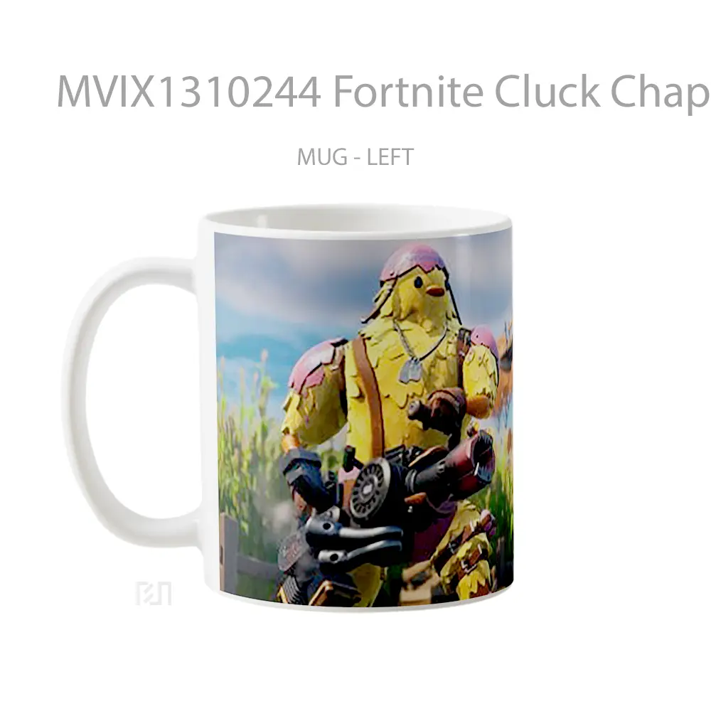 Mug Fortnite Cluck Chapter 2 Season 6 Battle Pass Skin Cangkir Gamer - All-side / Desain