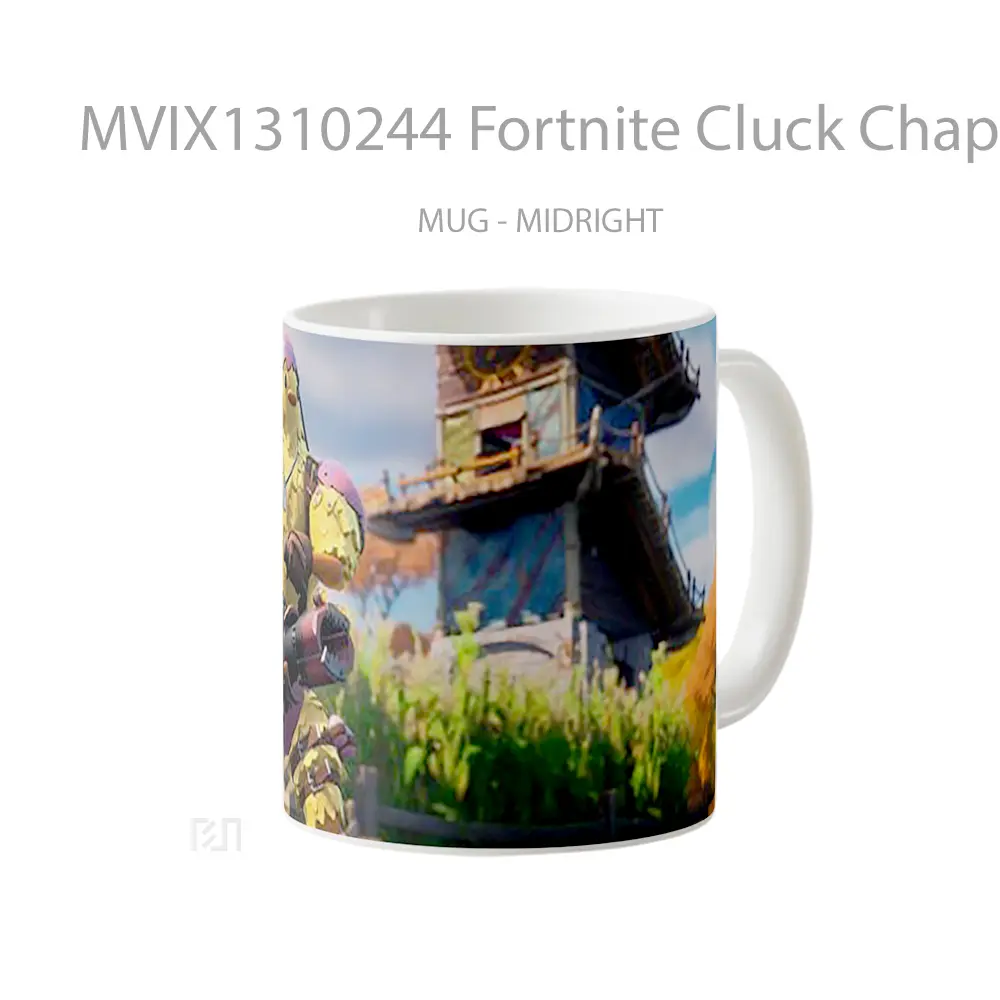 Mug Fortnite Cluck Chapter 2 Season 6 Battle Pass Skin Cangkir Gamer - All-side / Desain