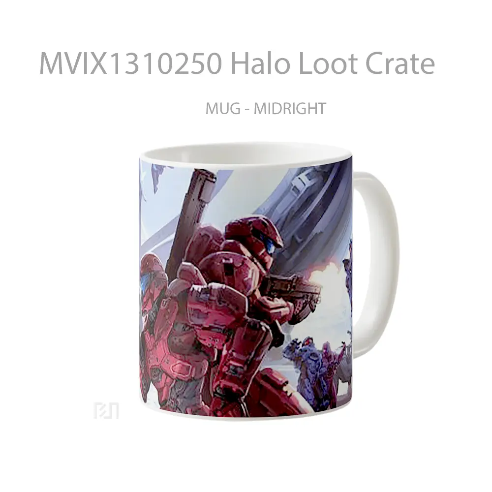 Mug Halo Loot Crate Cangkir Gamer - All-side / Desain