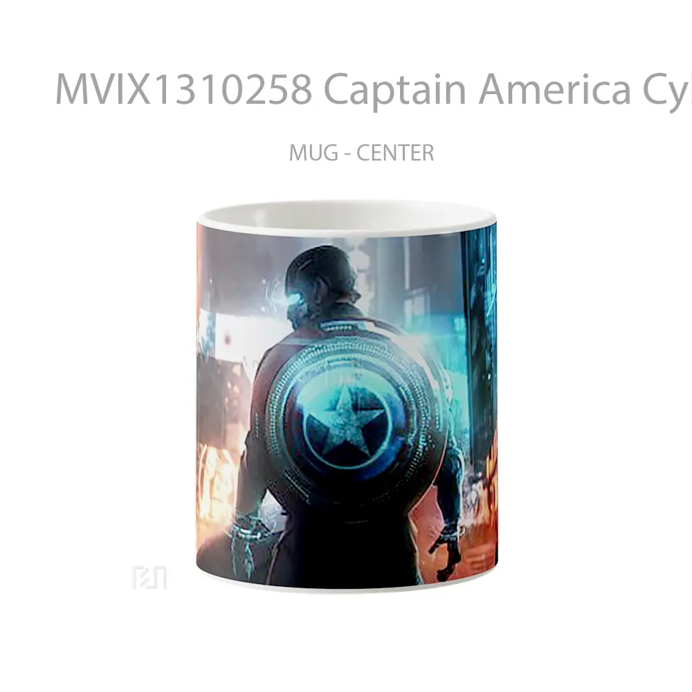 Mug Captain America Cyberpunk Gelas Superhero
