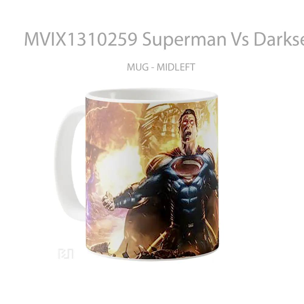 Mug Superman Vs Darkseid Snyder S Justice League Gelas Superhero - All-side / Desain