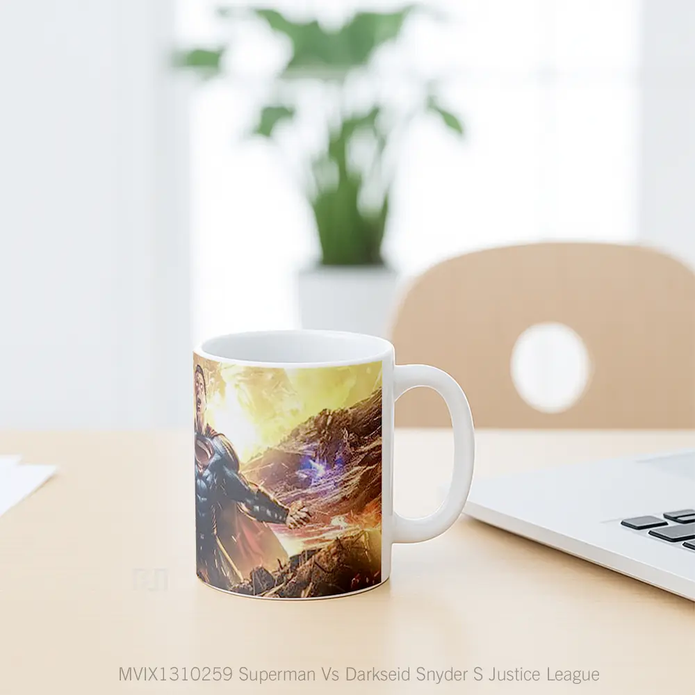 Mug Superman Vs Darkseid Snyder S Justice League Gelas Superhero - All-side / Desain