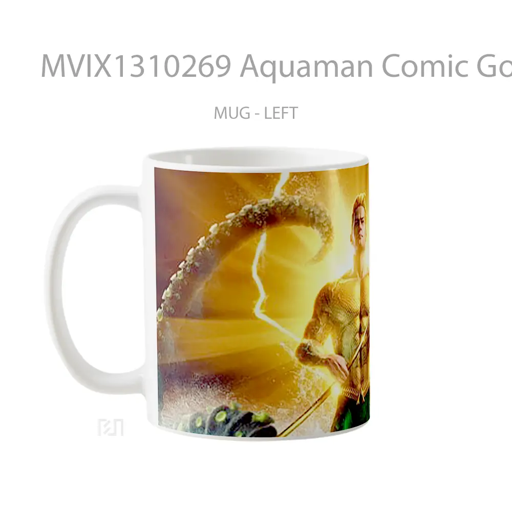 Mug Aquaman Comic Golden Gelas Superhero - All-side / Desain