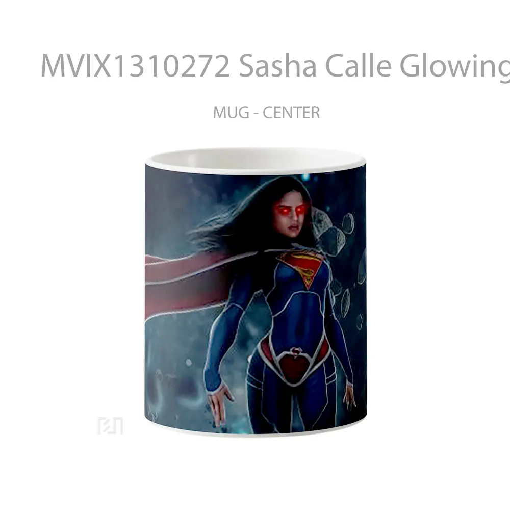 Mug Sasha Calle Glowing Eyes As Supergirl Gelas Keramik Unik