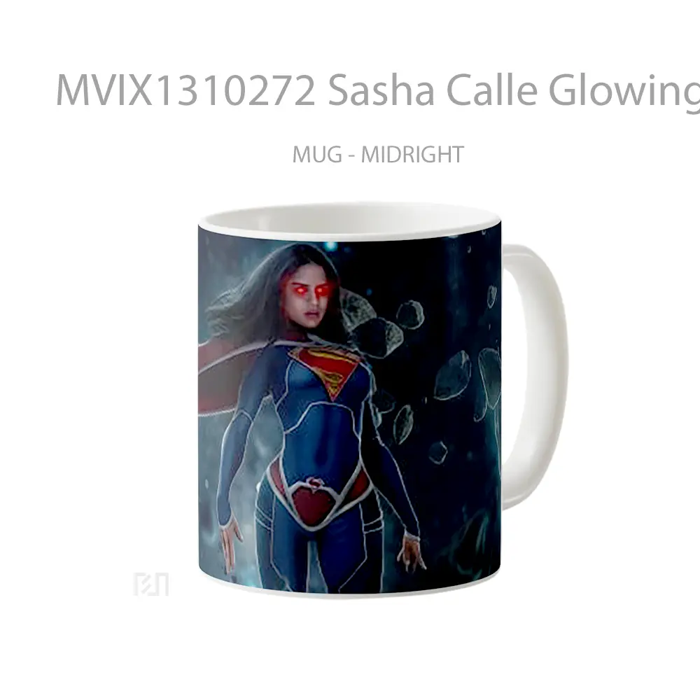 Mug Sasha Calle Glowing Eyes As Supergirl Gelas Keramik Unik - All-side / Desain