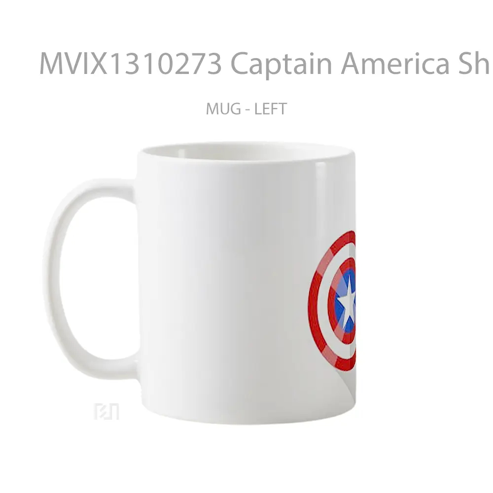 Mug Captain America Shield Minimalist Gelas Superhero - All-side / Desain