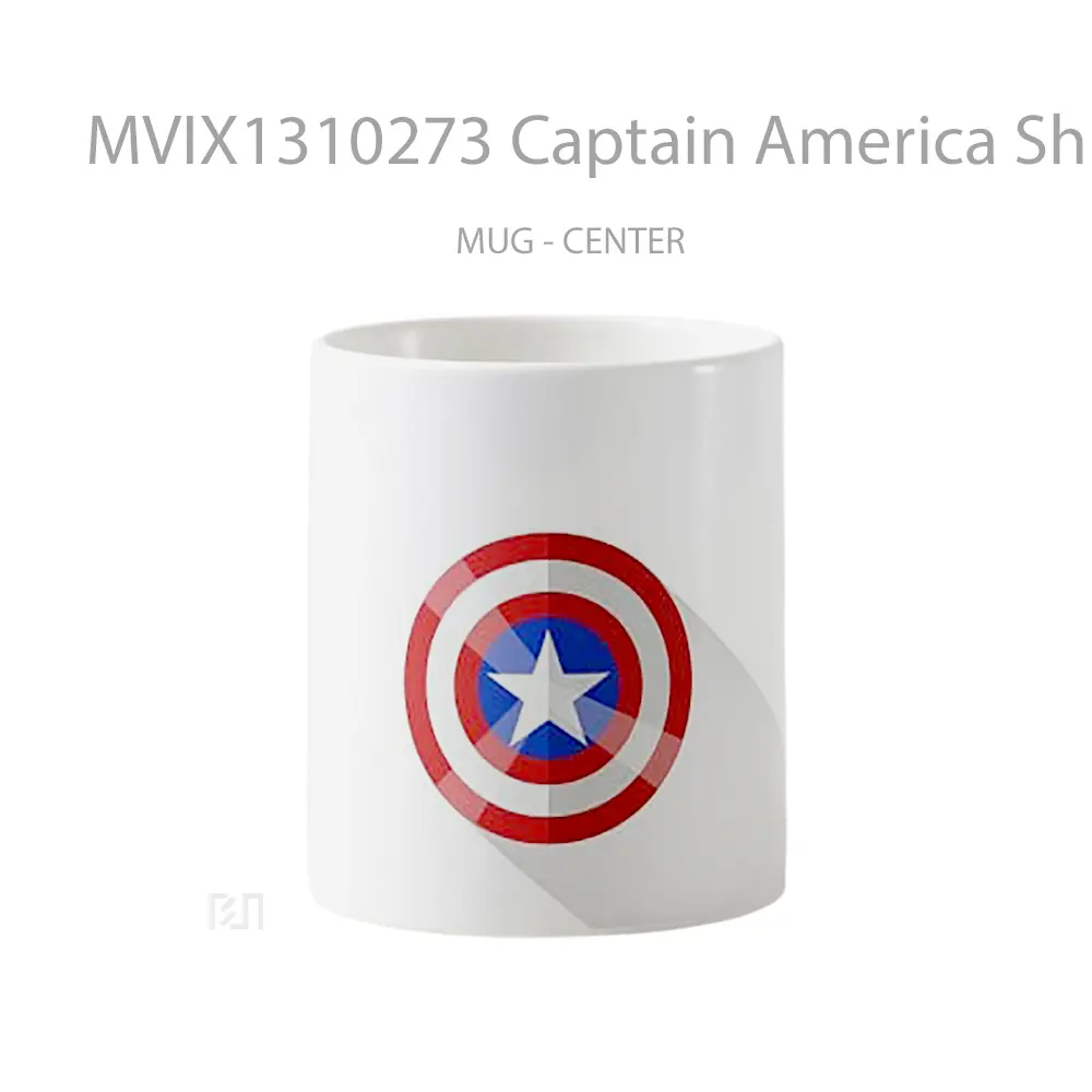 Mug Captain America Shield Minimalist Gelas Superhero