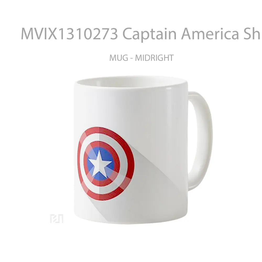 Mug Captain America Shield Minimalist Gelas Superhero - All-side / Desain