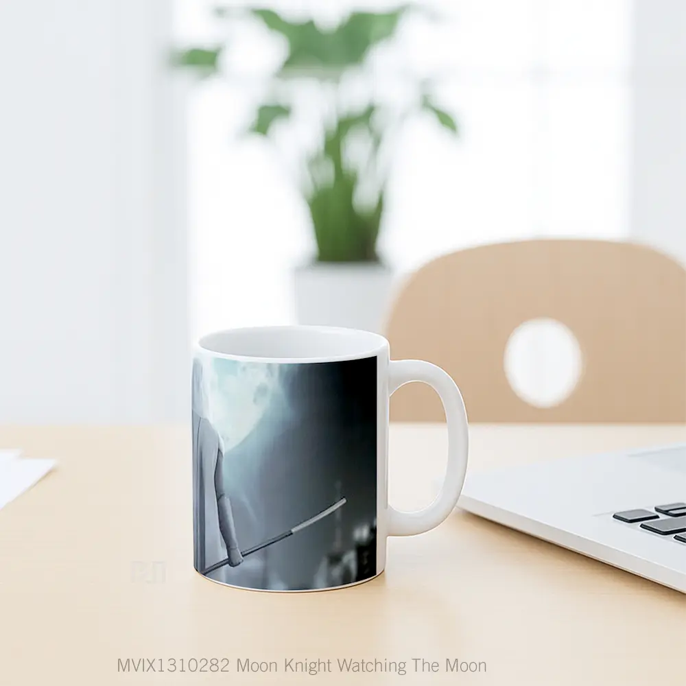 Mug Moon Knight Watching The Moon Gelas Fantasi - All-side / Desain