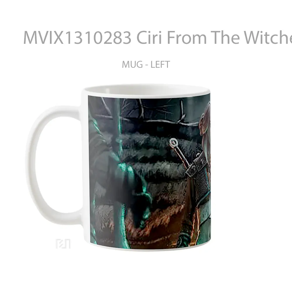 Mug Ciri From The Witcher 3 Cyberpunk Style Cangkir Gamer - All-side / Desain