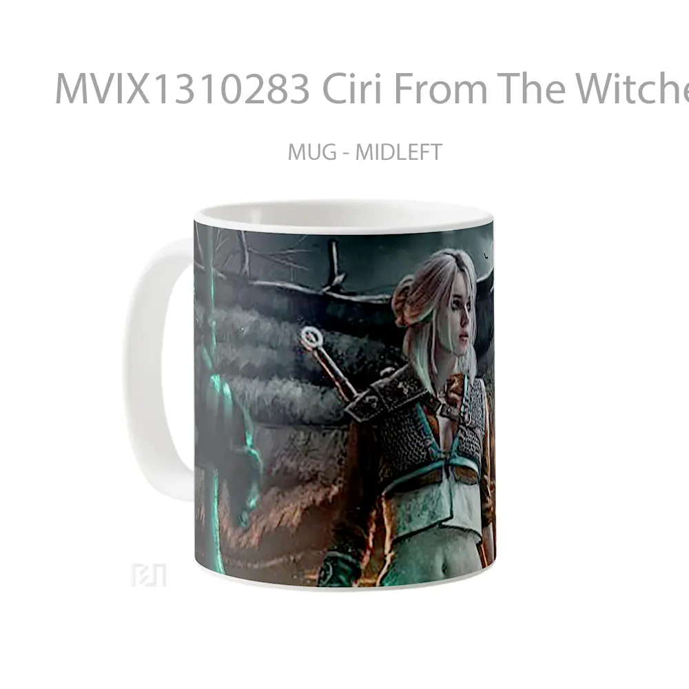Mug Ciri From The Witcher 3 Cyberpunk Style Cangkir Gamer - All-side / Desain