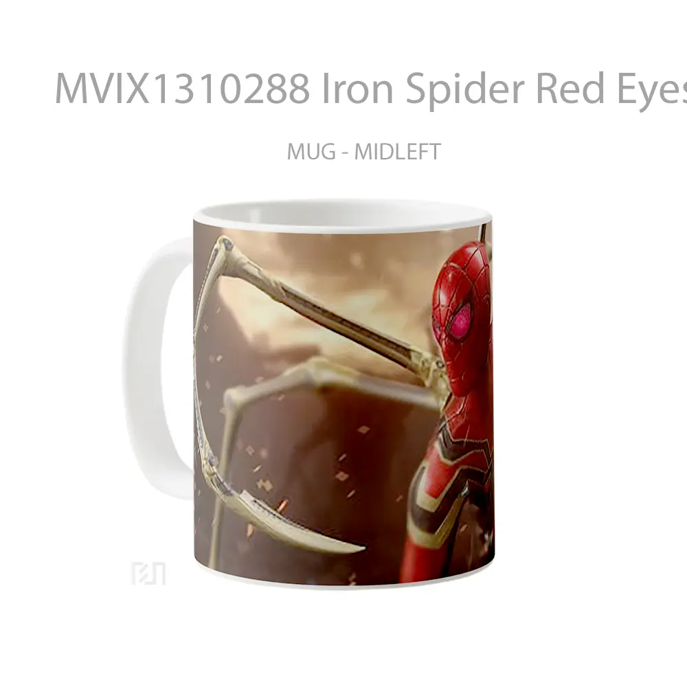 Mug Iron Spider Red Eyes Gelas Keramik Unik - All-side / Desain