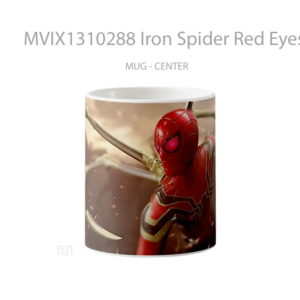 Mug Iron Spider Red Eyes Gelas Keramik Unik