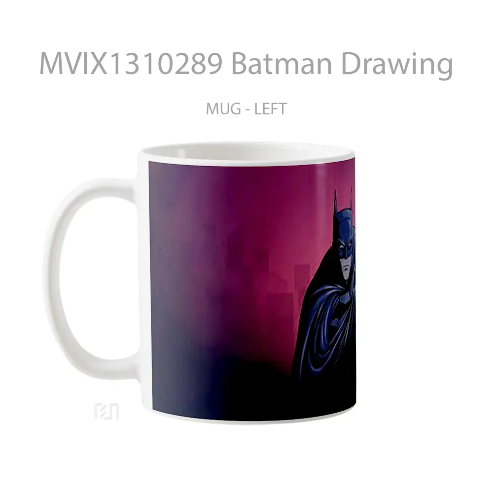 Mug Batman Drawing Gelas Superhero - All-side / Desain