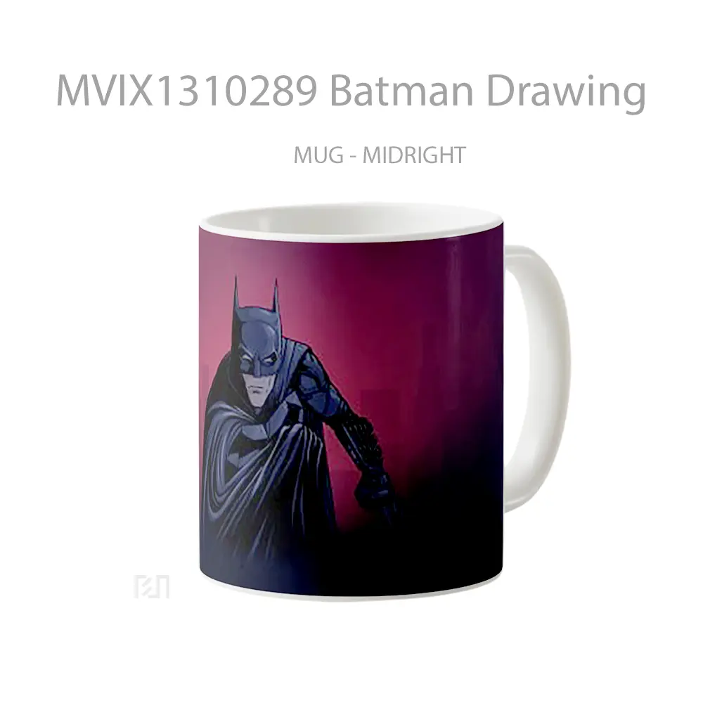 Mug Batman Drawing Gelas Superhero - All-side / Desain
