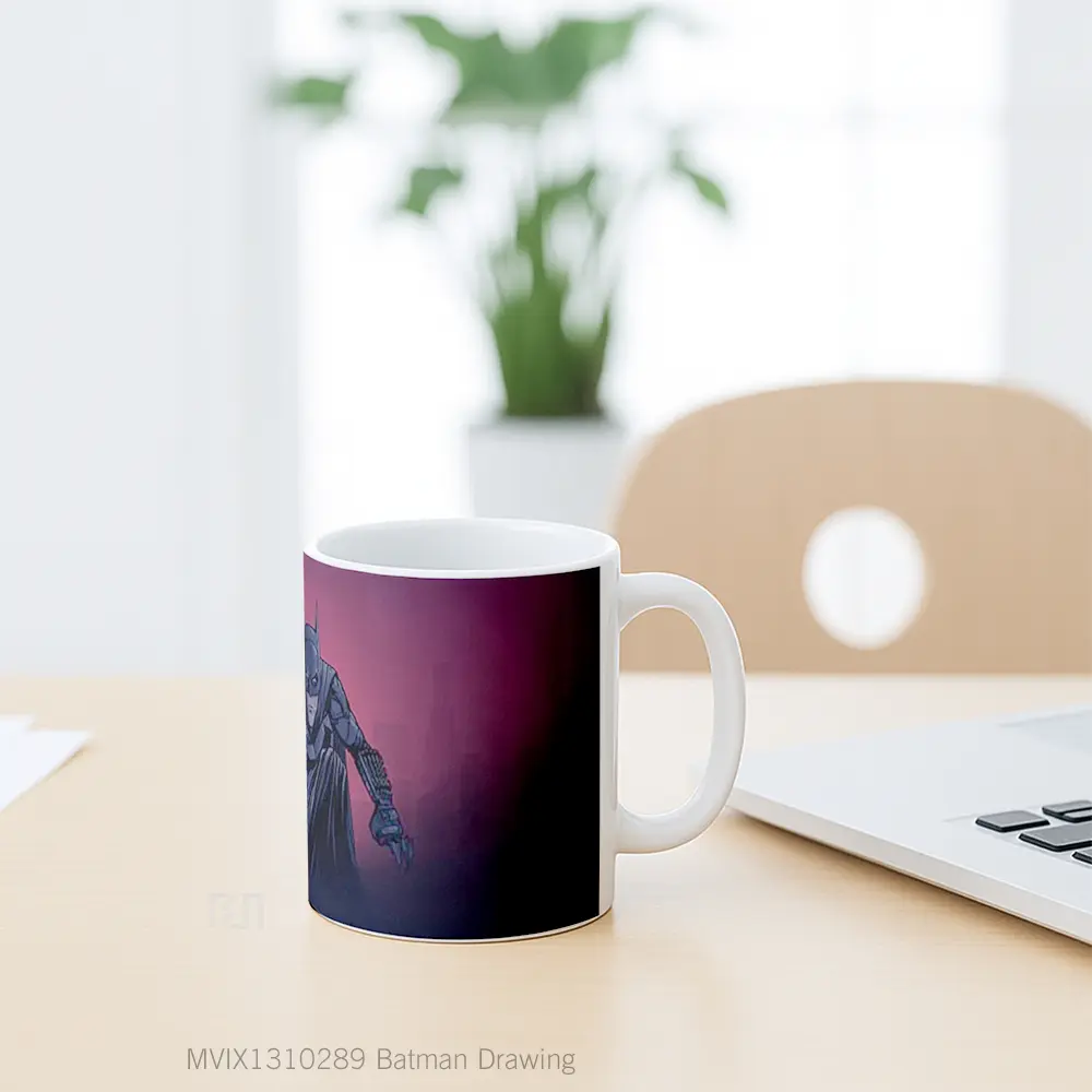 Mug Batman Drawing Gelas Superhero - All-side / Desain