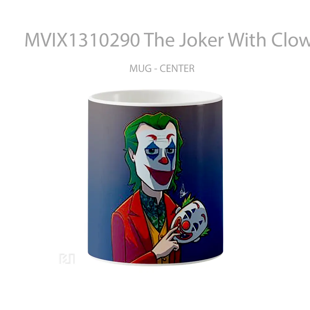 Mug The Joker With Clown Mask Gelas Superhero