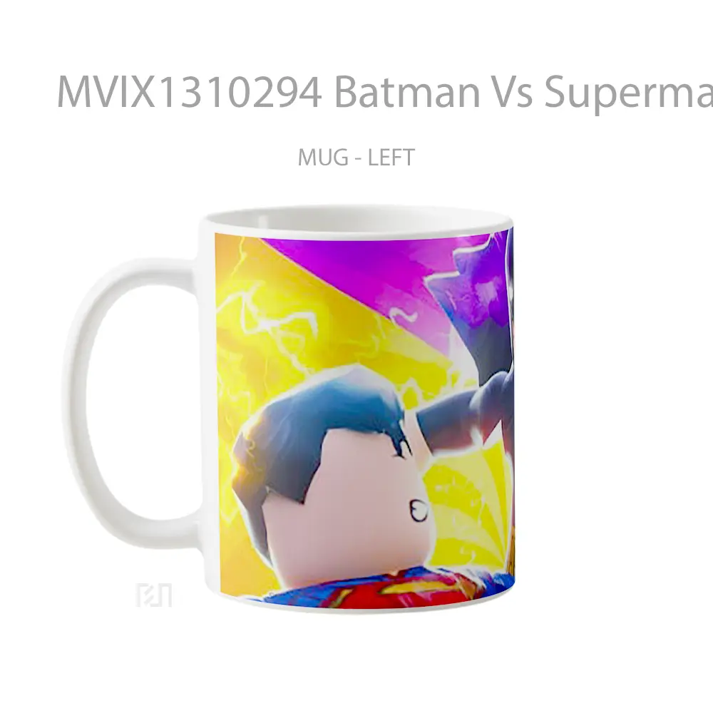 Mug Batman Vs Superman Lego Gelas Superhero - All-side / Desain