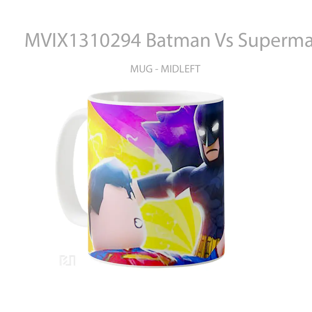 Mug Batman Vs Superman Lego Gelas Superhero - All-side / Desain