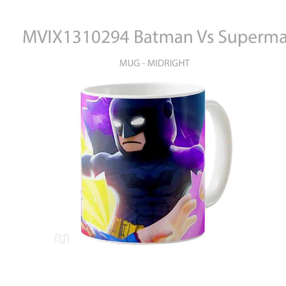 Mug Batman Vs Superman Lego Gelas Superhero - All-side / Desain