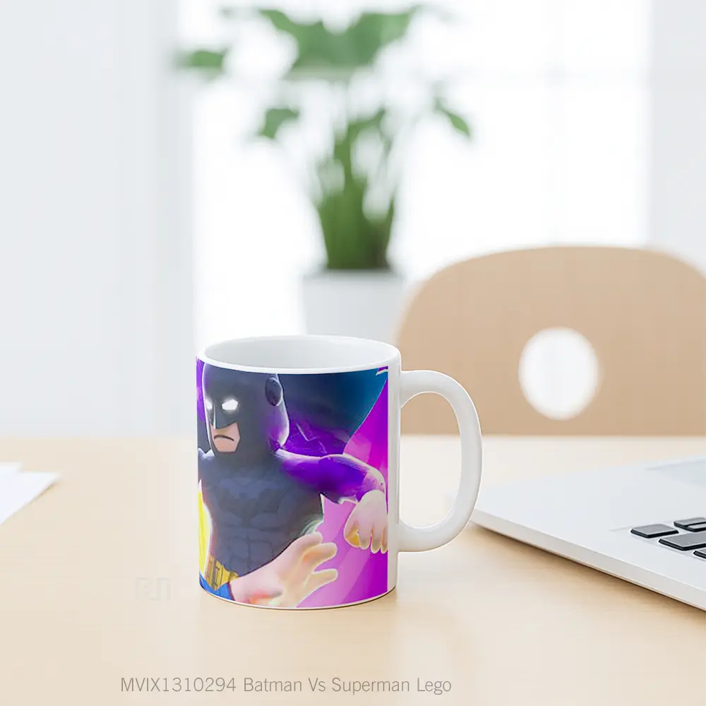 Mug Batman Vs Superman Lego Gelas Superhero - All-side / Desain