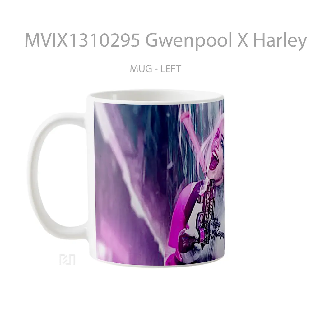 Mug Gwenpool X Harley Quinn Gelas Keramik Unik - All-side / Desain