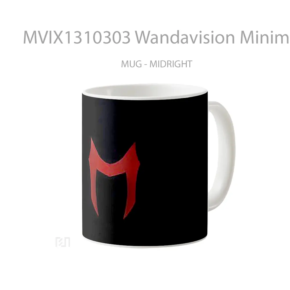 Mug Wandavision Minimalist Logo Gelas Seni Modern - All-side / Desain