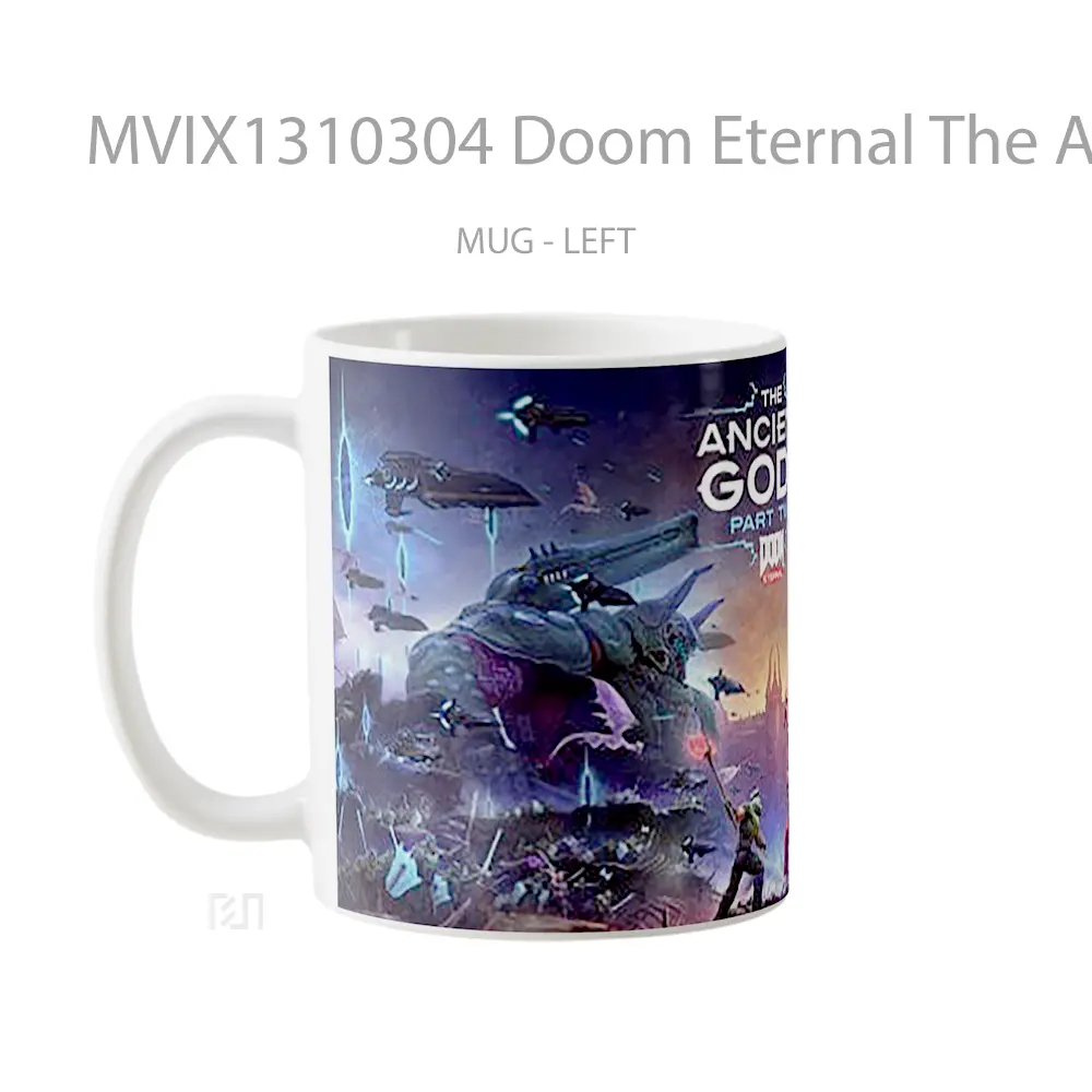 Mug Doom Eternal The Ancient Gods Part Two Gelas Keramik Unik - All-side / Desain