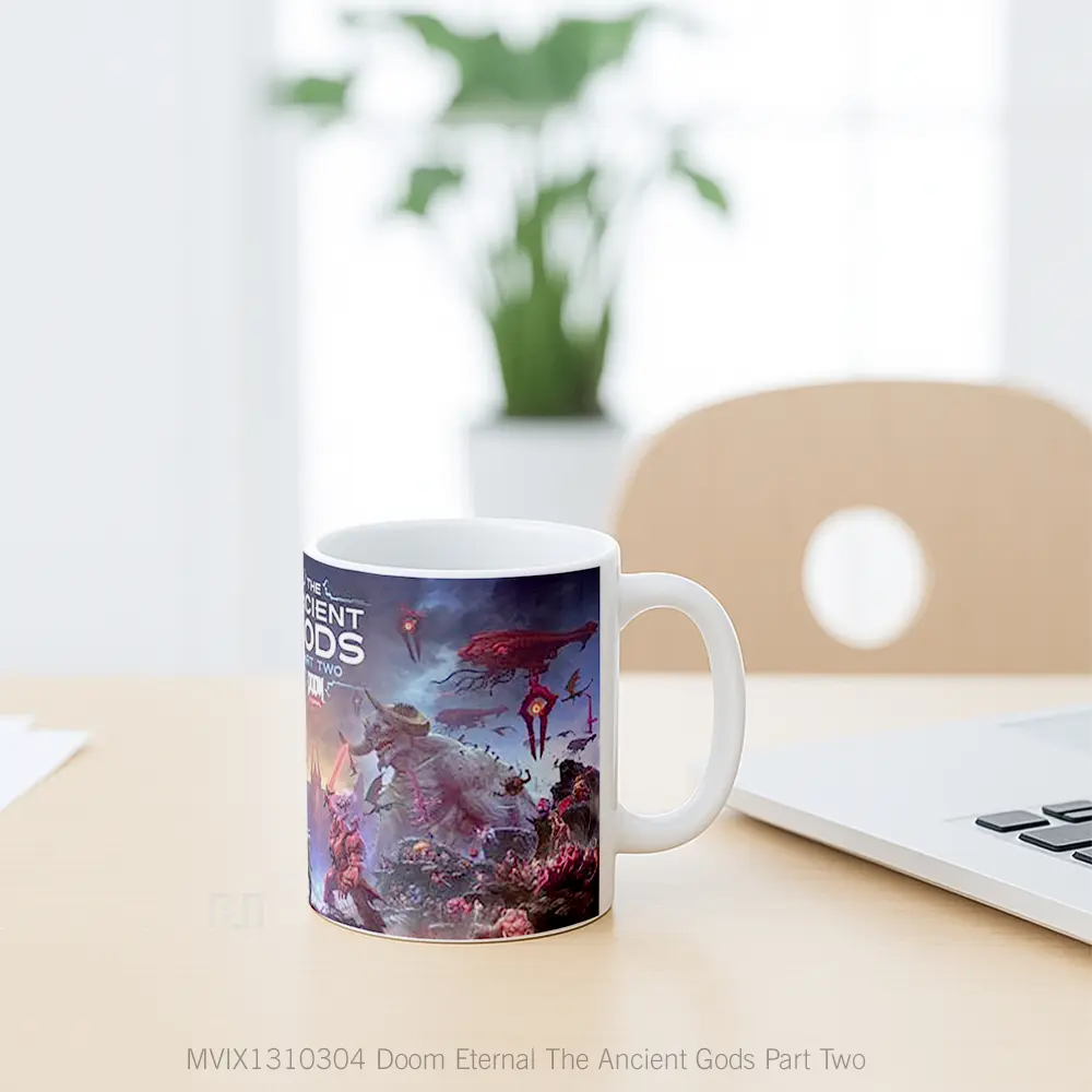 Mug Doom Eternal The Ancient Gods Part Two Gelas Keramik Unik - All-side / Desain