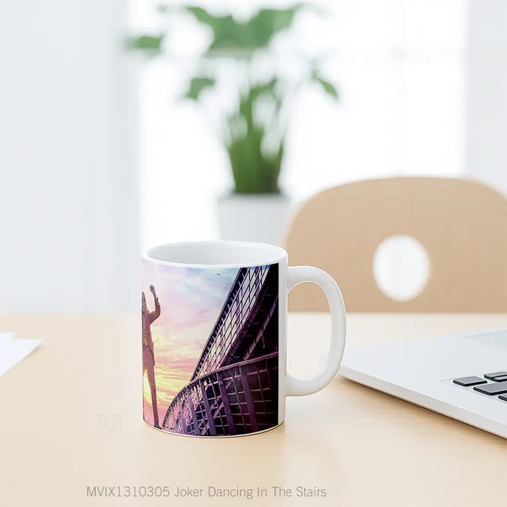 Mug Joker Dancing In The Stairs Gelas Superhero - All-side / Desain