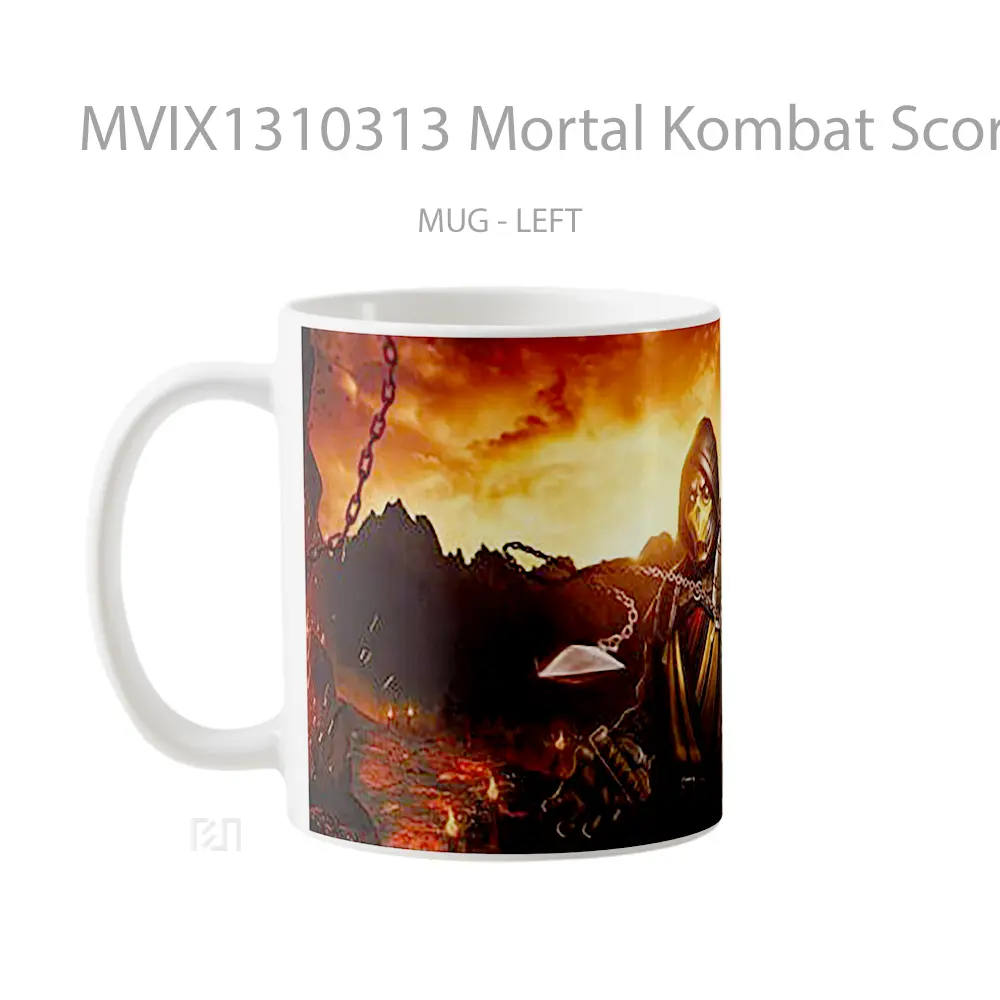Mug Mortal Kombat Scorpion Samurai Gelas Keramik Unik - All-side / Desain