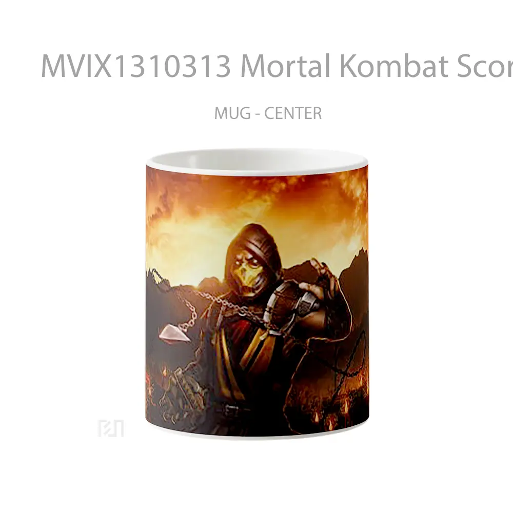 Mug Mortal Kombat Scorpion Samurai Gelas Keramik Unik