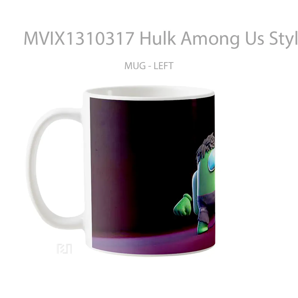 Mug Hulk Among Us Style Gelas Superhero - All-side / Desain